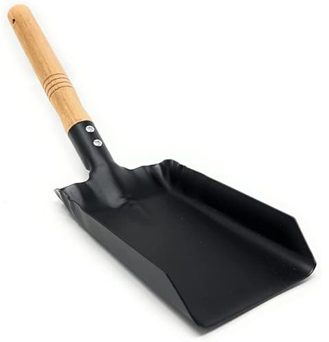 Paletta Quadrata da Giardino, Pala Piccola raccogli Cenere Carbone, Giardinaggio, trapiantare Fiori, Scavare e piantagione all'aperto, con Manico in Legno, Dimensioni: 36x10 cm