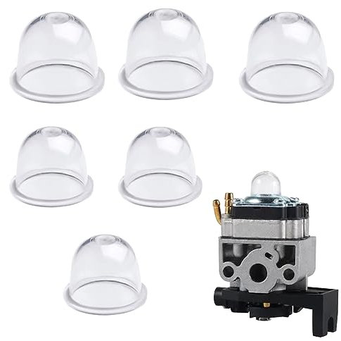 6 pièces pompe d'amorçage squib, piston d'amorçage de carburateur de pompe à carburant pour tondeuse à gazon, souffleur, coupe-herbe, coupe-haie, coupe-bordures, tronçonneuse