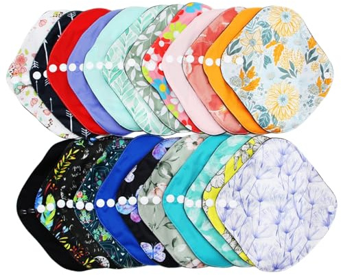 Asenappy Random Prints Small Size Cloth Menstrual Pads Reusable Sanitary Pads (S-5 PCS-Random Prints)