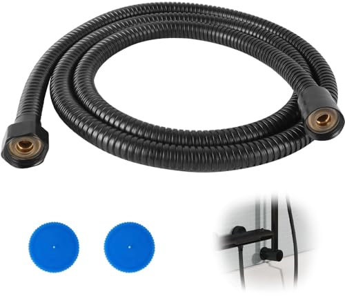 Edelstahl Flexibler Brauseschlauch, 2m Duschschlauch, Korrosionsschutz und Verdrehschutz Dusche Schlauch Universal metallschlauch für Duschkopf