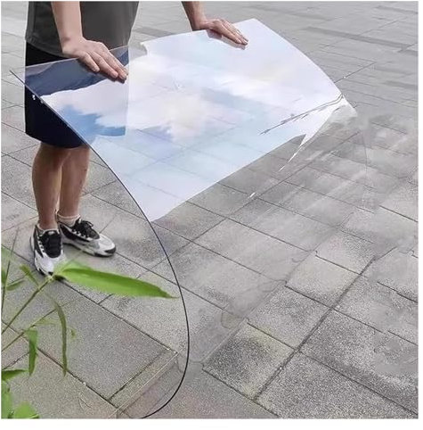 AFGZQ Panneaux Serre Polycarbonate, Panneaux D'éclairage Naturel Toiture Plastique for Toits Serres Et Abris, Revêtement UV, Facile À Découper(Size:4 x 3.3ft)