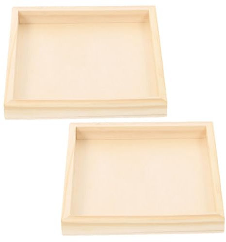 Luxshiny Stapelbare Holz Serviertabletts für 3D-Puzzle Spieltablett