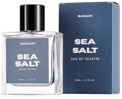 ManCave Havssalt Parfymspray, Eau De Toilette för Män, 50 ml, Herrparfym med Havsmossa & Drivved, Rakning Present för Honom, UK Formulerad EDT Parfym