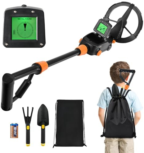 Kids Metal Detector, Metal Detectors with LCD and SOUND Indication,High Accuracy Lightweight Metal Detector with Waterproof Search Coil for Kids or Beginners to Treasure Seeking Gold Digger