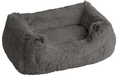 Hunter Divano per cani LOPPA, morbido posto letto con imbottitura rimovibile, facile da pulire, rivestimento lavabile, colore: antracite, taglia: L