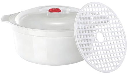 Mikrovågsugnsångare för matlagning | matlagningsbehållare | med lock anti-skållning halkfritt handtag mikrovågsugn potatiskokare | för ugn mat nudlar dumplings bröd