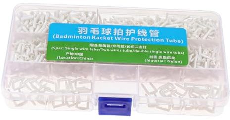 LeeQinersw 1200 Piezas Ojales para Raquetas de Bádminton de Cuerdas Tubos Doble Línea Repuesto de Nylon Accesorio Práctico para Reparación Mantenim, Blanco