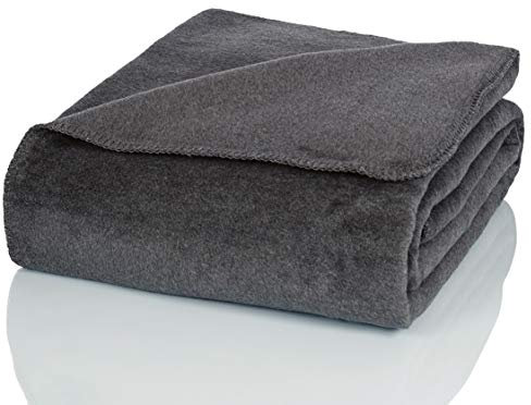 Glart Kuscheldecke uni grau XL Decke 150x200 cm Sofa, weiche & warme Wolldecke extra flauschig als Sofadecke Couchdecke, kuschel Wohndecke Kuscheldecke, Plüsch Sofaüberwurf Decke, U2A