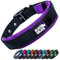 Black Rhino - The Comfort Collar Ultra Soft Neoprene Padded Dog Collar for All Breeds, Dog Collars for Large Dogs - Heavy Duty Adjustable Reflective Weatherproof (Medium, Purple/Bl)