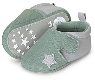Sterntaler Unisex Krabbelschuhe - Babyschuhe mit Gummisohle - Grün, 17/18