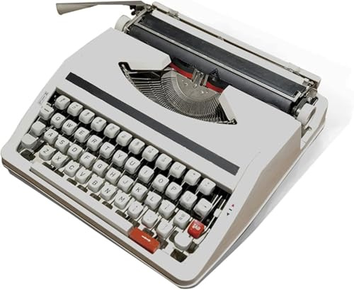 Manuell skrivmaskin bärbar vintage skrivmaskin 30 x 30 x 10 cm – gammaldags maskiner för författare, studenter och journalister