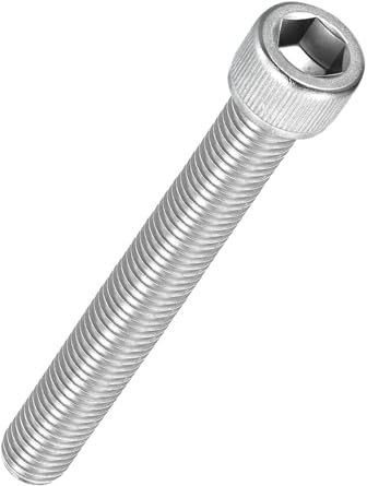 Kozelo 2pcs Tornillos de Cabeza Hexagonal - [M12-1.75 x 120mm] Acero Inoxidable 304 Totalmente Roscado Allen Tornillo para Motor Eléctrico Ventilador Impresión 3D Reparación, Plateado