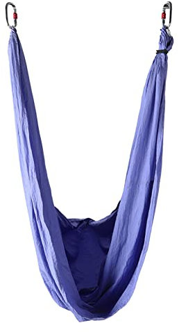Ausla Yoga Hängematte Set, Hängematte mit Tragegurten und Griffen für Yoga Fitness, Aerial Yoga Schaukel Stuhl, Inversion Swing, Tragetasche, Nylon Stoff atmungsaktiv, (Purple)
