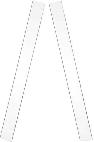 BESPORTBLE 2 st kavel guider bakverktyg akryl deg tjocklek mätremsor 3 mm 2,5 x 40 cm återanvändbar bakverk kavel utjämning linjal för kaka pizzadeg