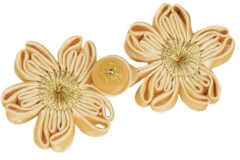 Cheongsam - Botón de nudo tradicional con forma de flor de tela, cierres chinos, botones de costura, para decoración de ropa, tejido natural