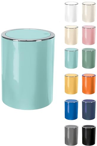 KW Clappe 5Ltr Plastic Swing Bathroom /Kitchen /Small Waste /Office Bin (Sea Green)
