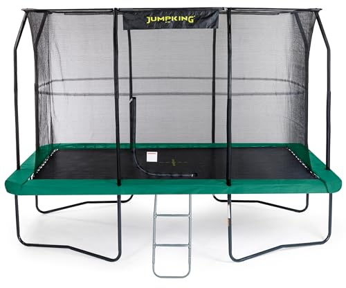 Jumpking 8ft x 12ft / 10ft x 14ft / 12ft x 17ft Rectangular Trampoline With Safety Enclosure Net & Ladder ❘ Outdoor Garden Trampoline For Adults & Kids | Great For Fun, Exercise & Weight Loss