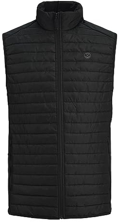 JACK & JONES Jjemulti, gilet da uomo, Nero, 4XL Große Größen