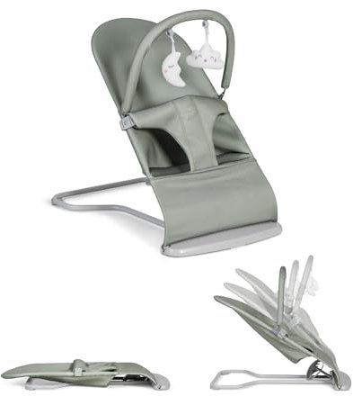 MS BabyWorld – Lullaby – Hamaca para Bebé 2 en 1 | Mecedora y Silla Reclinable | Vaivén Natural | Plegable | Arco de Juegos | Vibración Suave | Para Recién Nacidos hasta 9 kg