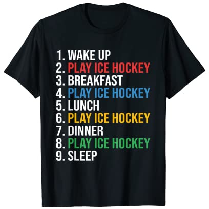 Funny Ice Hockey Player Gift for Ice Hockey Lover Men Boys T-Shirt