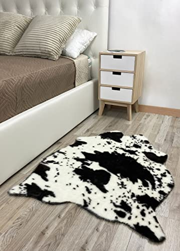 Il Gruppone Passione Casa Tappeto Moderno in Finta Pelle Sintetica Artificiale per Soggiorno Camera da Letto Divano a Pelo Corto - Mucca
