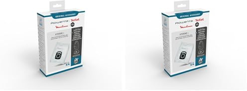 Rowenta ZR200520 High Filtration Bag Hygiene + OPTIMAL, 19.5 x 27.5 cm, 4 Count (Pack of 1) (Paquete de 2)