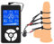 Elektrisch Schock Silikon Dehnbar Cock Ring Elektro Stimulation Set, Elektroschock Einstellbar Penisring Cockringe Stimulator SM Bondage Eichelring Hodenring Sex Toys für Männer,Schwarz,4 Ringe