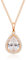 CERSLIMO Rose Gold Necklace for Women - 14K Rose Gold with White Diamond Teardrop Pendant Necklace, Dainty Jewellery Gifts for Girlfriend Wife Christmas Birthday Wedding Gifts for Bridesmaid