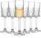 Cambareign 200ml Champagne Flutes Set of 6, Crystal Champagne Prosecco Glasses, Lead-Free Square Champagne Flute Glass, Gift for Birthday, Wedding, Anniversary, Celebrations