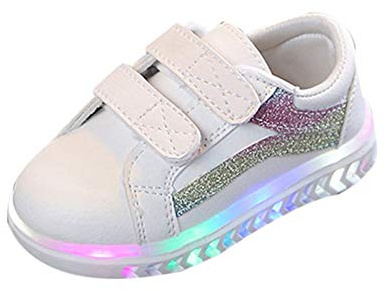 SRTUMEY Baskets LED clignotantes pour garçons et filles - Chaussures de sport lumineuses pour enfants - Baskets de tennis - Pour Noël, multicolore, 23 EU