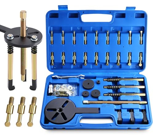 FreeTec - Juego de 36 piezas de extractores de rodamientos, extractor de cojinete interno, 32-112mm de extractor interno, extractor de cojinete de agujero ciego de 3 mordazas, herramienta de