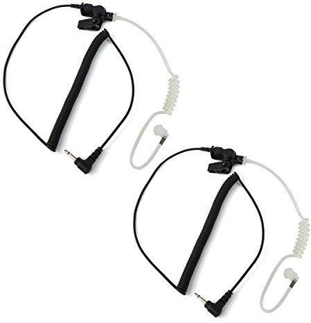 Retevis 3.5mm Ohrhörer Schallschlauch, Höre Nur zu In-Ear-Kopfhörer Headset, Ohrhörer mit Mikrofon Kompatibel mit Kenwood ICOM Funkgerät, MP3 Universal(2 Stück)