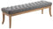 CLP Sitzbank Ramses mit hochwertiger Polsterung und Stoffbezug I Bank mit antik-Hellen Holzbeinen I Holzbank mit Einer Sitzhöhe von: 46 cm, Farbe:grau, Größe:150 cm