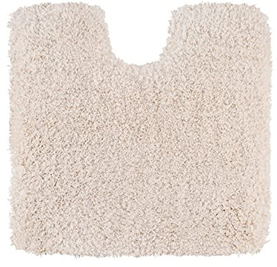 PANA VIENNA Premium badmatta • Hög floor badrumsmatta • Duschmatta • Toalettmatta • halkfri • absorberande • Storlek: 45 x 45 cm med WC-utsnitt • Färg: Kräm