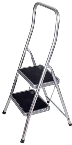 TB Davies 2 Tread High-Rail Aluminium Step Stool – Sturdy, Lightweight Folding Stepladder