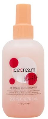 Inebrya Ice Cream Keratin Bi-Phase Conditioner Ristrutturante, 200 ml