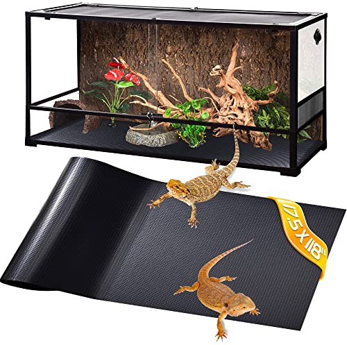 KUNBEIEN Tappetino per rettili, substrato per terrario, accessori drago barbuto, tappeto per rettili durevole e resistente allo sporco, sicuro per il tuo rettile, 44 x 305 cm
