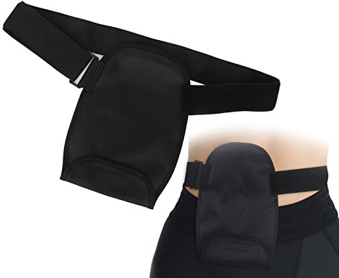 DANLIKT Coperture per borse per stomia, 24 x 19 cm, impermeabili, con fascia elastica di fissaggio regolabile, custodia per stomia da uomo e donna, nero, Both for Women and Men