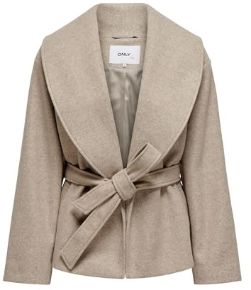 Only Onlaugusta Life - Cappotto Corto da Donna Otw Noos, Fungi/Dettaglio: Melange, XS