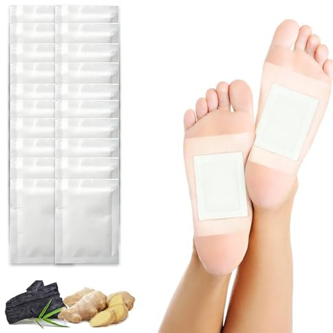 PacuM 20 Patchs Détoxifiants Patchs Detoxifiants Plantaires Patch Pieds Deep Cleansing Foot Patches 100% Naturels avec pour aider à Eliminer les Toxines De PiedsAméliorez la Qualité du Sommeil