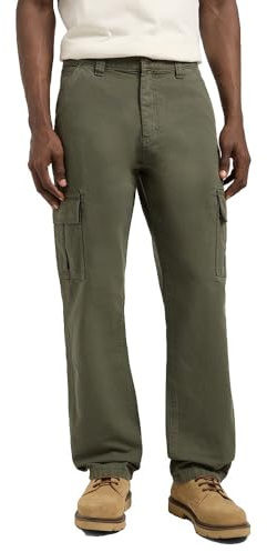 Lee Jeans da Uomo Cargo Pant, Loose Straight Fit, Straight Leg, Quercia Moss, 48 IT (34W/32L)