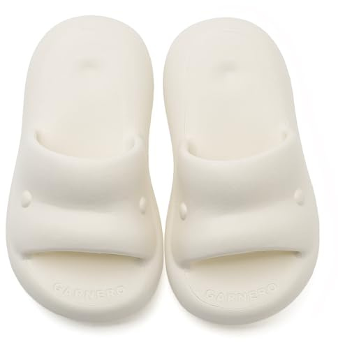 Vunavueya Femme Claquette Chaussures Chaussons de Piscine Plage Homme Pantoufles Maison d'été Antidérapant Sandales Plastique de Bain Blanc 42/43 EU