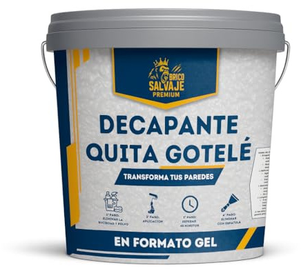 Decapante Quita Gotelé – Elimina Gotelé Fácilmente de Paredes y Techos – Gel Eficaz, Rápido y Limpio – Ideal para Reformas, Pared Lisa sin Lijado ni Vapor (4 LITROS)