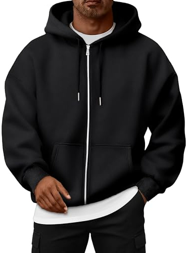 Oyamiki Hoodie herr långärmad huvjacka dragkedja sweatjacka fleece huvtröja ledig huva jacka sweatshirt tröja med fickor