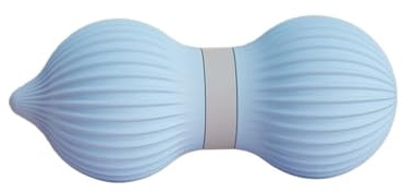 Boule de massage en silicone pour fascia, taille, dos, cou, épaules, relaxation musculaire, cacahuète, outil de massage à quatre coins (bleu, double balle)