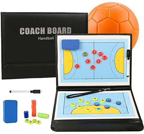 Joyeee Lavagna Magnetica Pallamano, Premium Portatile Lavagna Tattica di Pallamano con Magneti Gomma Pennarello Coachboard Apparecchiature Accessori per Sport Strategia Formazione Concorrenza