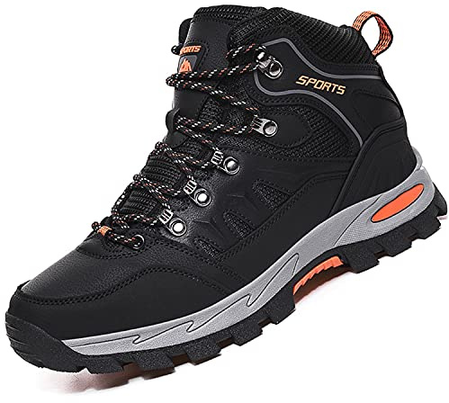 VTASQ Bottes de randonnée imperméables pour homme et femme - Chaussures de randonnée légères pour le camping et l'escalade, Noir , 44 EU