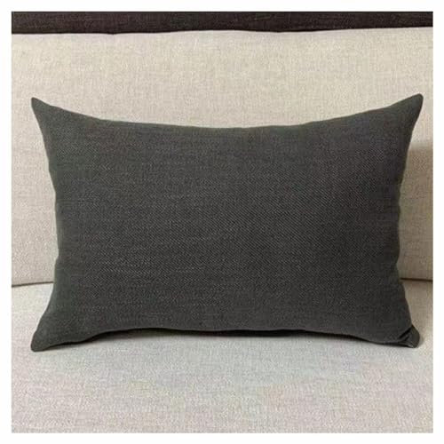 Kissenhülle Sofa Kissenbezug 50x70 60x60 Linen Kissenbezüge 40x60, Zierkissenbezug Dekokissen Sofakissen Mit Reißverschluss Zierkissenbezüge Kissen Bezug(Color:Dark Grey,Size:40x60 cm)