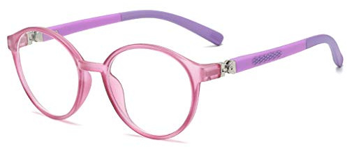 Maxtonser Lunettes d'ordinateur pour enfants avec monture optique bleue pour lunettes de vue Violet