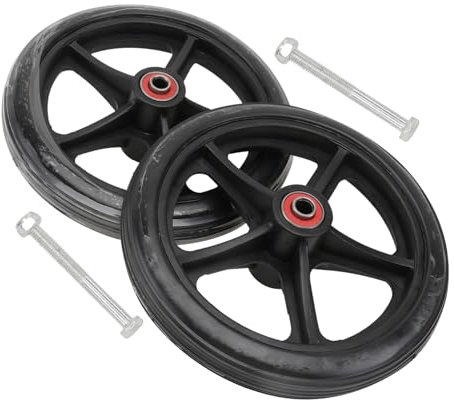Parliky 2Pièces Roues Avant pour Lot de Roues Pleines Accessoires Robustes pour Fauteuils Installation Facile et